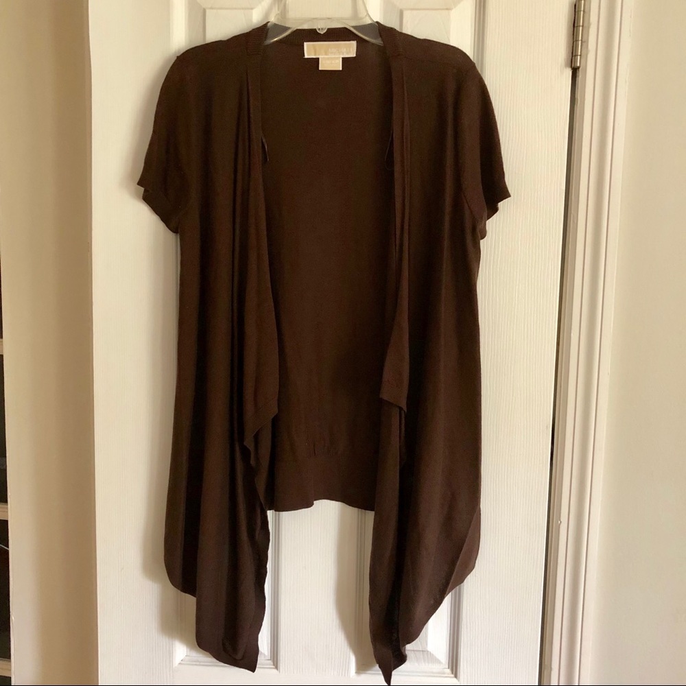 MICHAEL Michael Kors Short Sleeved Open Cardigan